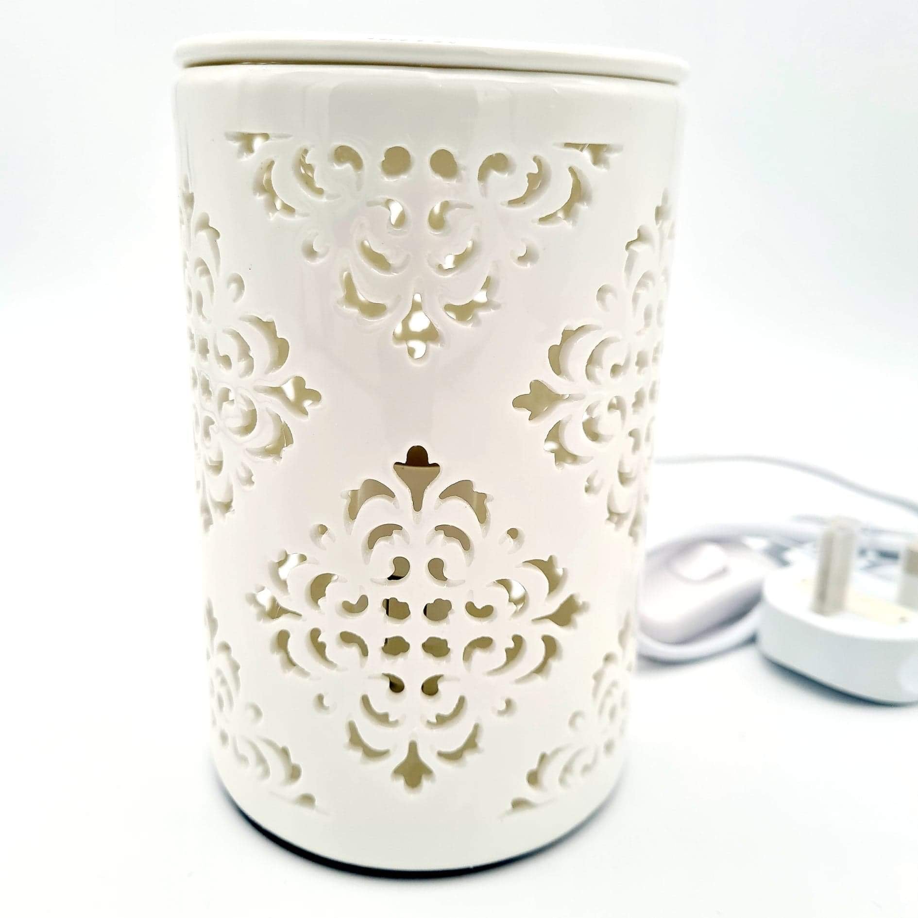 Damask Cut Out Electric Wax Burner / Melter