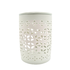 White Ceramic Cut Out  Wax Melter / Burner