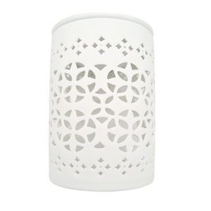 White Ceramic Cut Out  Wax Melter / Burner