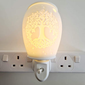 Plug-In Etched Ceramic Tree of Life Wax Melter/Burner
