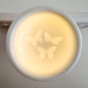 Plug-In Etched Ceramic Butterfly Wax Melter/burner